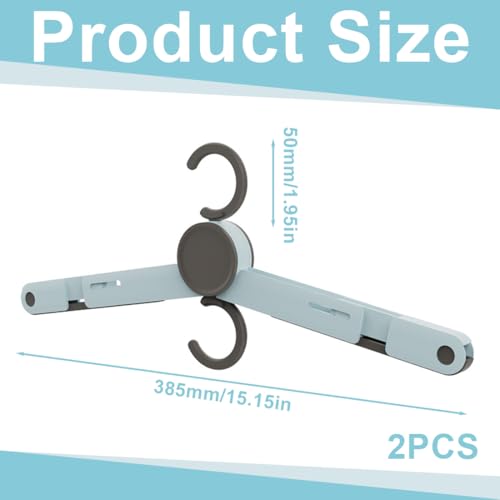 VPOUERY 2er-Pack Reisekleiderbügel Premium Kleiderbügel Tragbare Faltbare Kleiderbügel Kreuzfahrt-Essentials und Faltbarer Wäscheständer