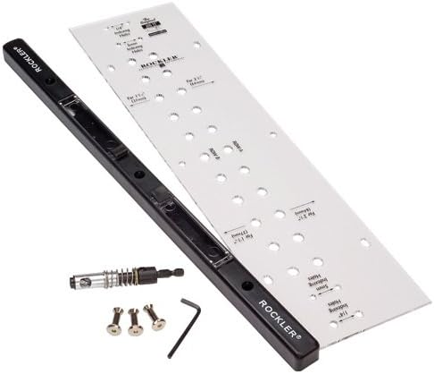 Rockler JIG IT Shelving Jig & Self Centering Drill Bit Set – Drill Guide Jig Ideal for Adding Shelves to Cabinetry - Cabinet Jigs – Kit Includes JIG IT Shelving Jig, Self Centering Bit & Hex Wrench