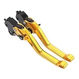 1.Condition: 100% nagelneu LIBEI Motorradhebel kurz CNC Adjustable Motorrad-Bremsen-Kupplungs-Hebel gepasst for Suzuki GSXR GSXR 600 750 1000 2009-2019 GSX-S1000 K1 K2 K3 K4 K5 K6 K7 K8 K9 Kupplungshebel (Color : Gold)