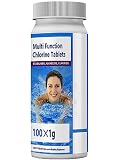 Pool Reinigungstabletten,Multifunktions Pool Chlortabletten,100g Reinigungstabletten für...