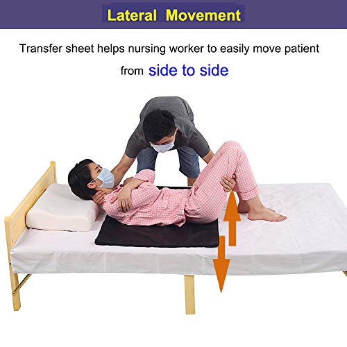 Sliding Board Transfer Draw Sheets For Hospital Bed Wheelchair User Patient Turning Device Positioning Handicapped Accessories Disabled Bedridden Patient Products Tubular Slide Sheet （42.5 “ X 27.5”） #TOP2