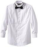American Exchange Big Boys' Tuxedo Shirt with Bowtie, White, 20