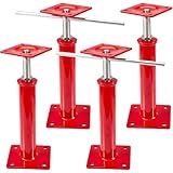 4 Pack House Jacks for Leveling Crawlspace, 11' - 16' Height Range, 11023 lbs Max...