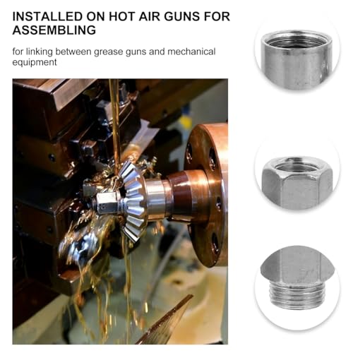 Jecompris 10 StüCk 4 Kieferfettnippel Backen-Schmiernippel Ersatzteil FettsprüHkupplung Aus Eisenstahl FüR Einfache Installation Und Demontage