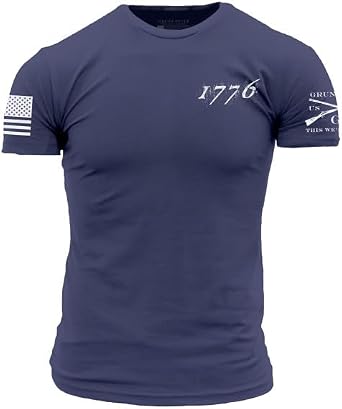 Grunt Style American 1776 Flag Mens Graphic Tee