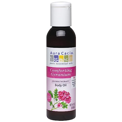Huile corporelle Aura Cacia géranium réconfortant 118 ml