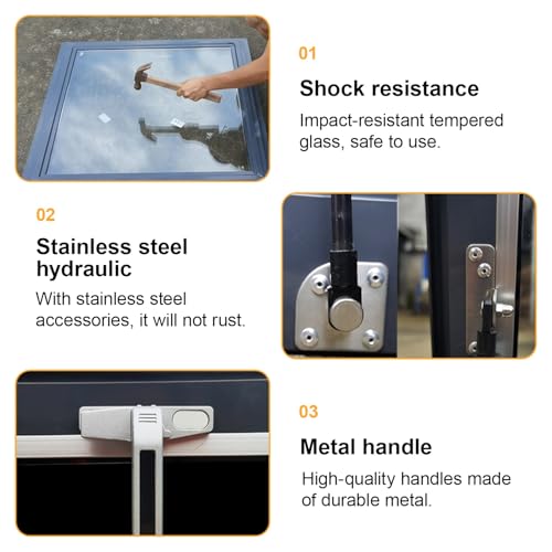 Ventana transparente para ático con doble vidrio templado resistente 5