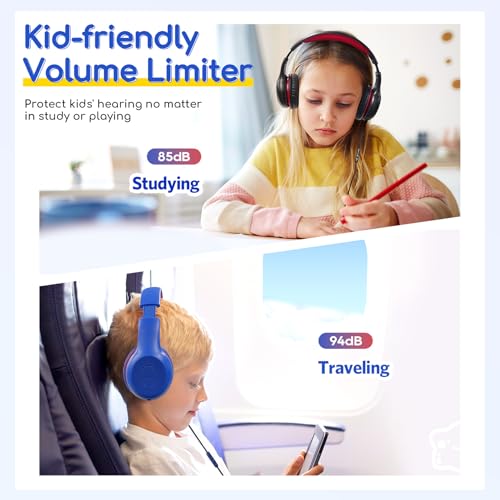 Image of EarFun K1 Kids Headphones Wired with Mic, Volume Limit Headphones for Kids