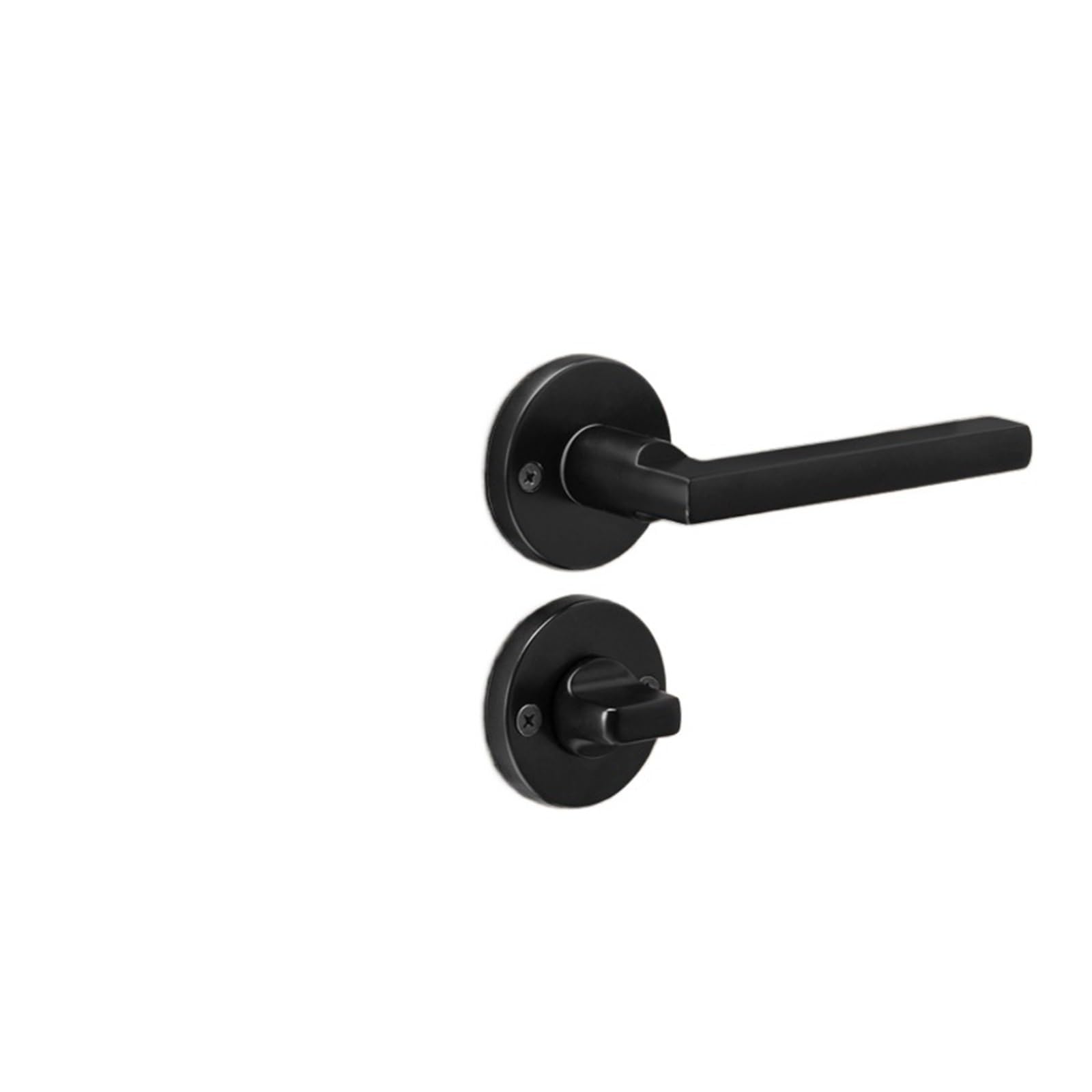 Zonshjdkr One Color Invisible Door Lock Zinc Alloy Single-Sided Indoor Bedroom Secret American Black Single Tongue Mechanical(Model B Zinc Alloy Invisible)