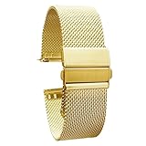 apple watch 18k gold edition 【Materiale in acciaio inossidabile】Questo cinturino in maglia è realizzato in acciaio inossidabile, il che lo rende durevole, elegante, moderno e resistente allo sbiadimento, rendendolo adatto all'uso quotidiano.