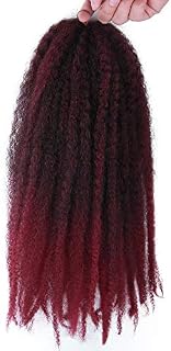 GX Beauty 4 Packs Marley Hair Afro Kinky Curly Crochet Hair 18 Inch