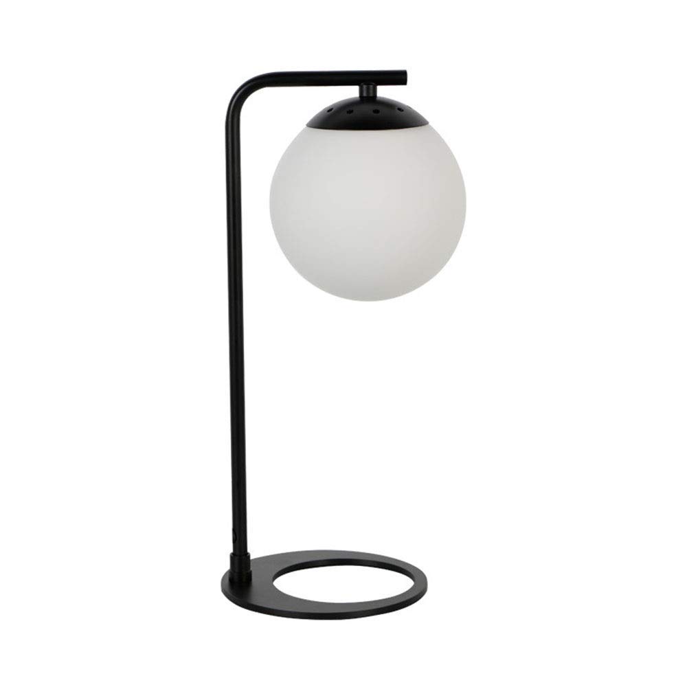 Lampada da scrivania a LED Creativa con personalità nordica, Lampada da Comodino per Camera da Letto, Lampada in Ferro e Vetro, 16 cm * 18 cm * 39,5 cm, Semplice e Romantica, a LED
