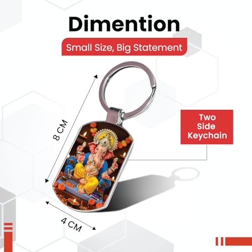 Image of Premium Printed Metal Keychain for Men & Women | High-Definition Artwork Print | Durable Key Ring for Car, Bike, Home & Office Keys | Stylish Decorative Key Holder Gift