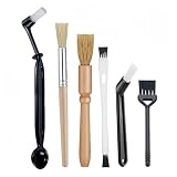6-Piece Coffee Brush Professional Coffee Grinder Cleaning Brush Set, Dust Removal Espresso Machine Cleaning Tool
