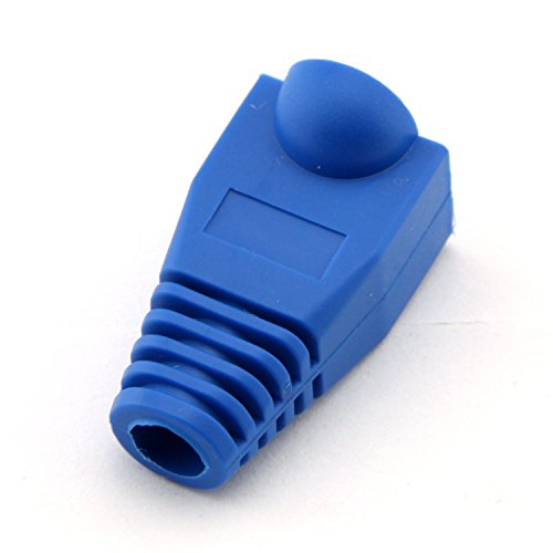 Maxmoral 100-Pack Cat5E Cat6 Rj45 Ethernet Network Cable Strain Relief Boots - Blue #TOP4