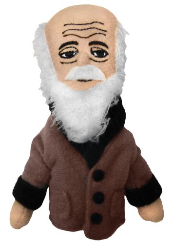 The Unemployed Philosophers Guild Charles Darwin Magnetic Personality - Plush Finger Puppet and Refrigerator Magnet, Approx 4