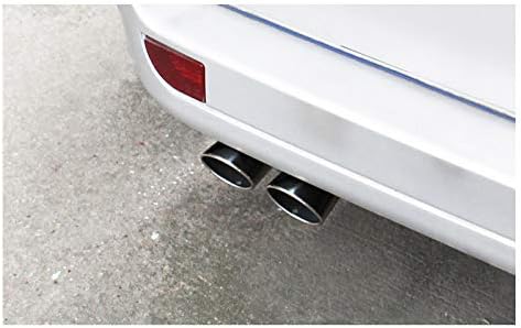 1pcs Silver Stainless Steel Exhaust Tail Rear Muffler Tip Tailpipe Trim for Hyundai Tucson 2010 2011 2012 2013 2014 2015 2016 2017 2018 2019 2020
