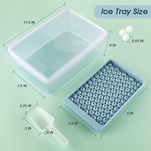 Mini Ice Cube Trays,Round Ice Cube Mold,0.6In Small Ice Maker For Freezer For Easy Release,Circle Ice Trays For Freezer With Lid & Bin,104X4 Pcs Cube Tray For Chilling Drinks Coffee Juice Cocktail #TOP4