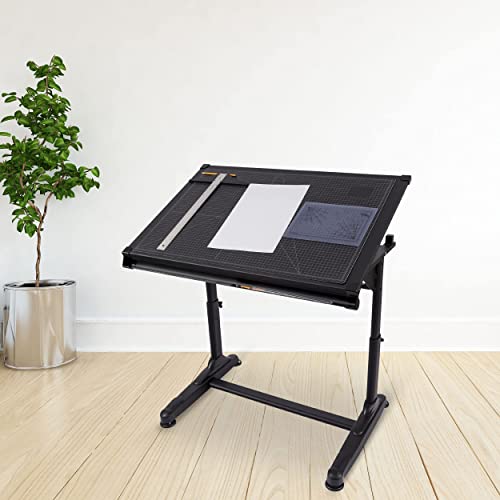 Stand Up Desk Store Adjustable Height And Angle Drafting Table Drawing Desk With Large Surface (Black Frame/Black Top, 40" W X 26" D) #TOP1