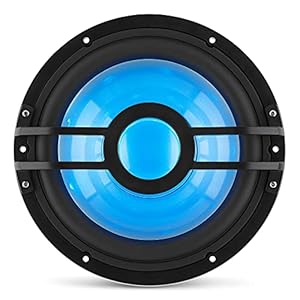 Clarion CMSP-101RGB-2 10″ Marine Subwoofer with RGB LEDs, Single 2-Ohm, 250 Watts
