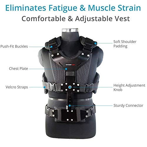 Image of FLYCAM Comfort Stabilizing Arm & Vest for Handheld Camera Stabilizers. Stabilization Body Mount System for Camcorders Stabilization, Flycam 5000 /3000 /DSLR Nano. Payload up to 5kg11lb. (CMFT-AV)