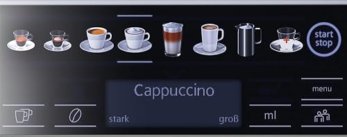 Siemens Machine à café entièrement automatique EQ.6 plus s300 TE653501DE, pour de nombreuses spécialités de café, buse à mousser le lait, moulin en céramique, fonction double tasse, anticalcaire, nettoyage automatique à la vapeur, 1500 W, argent, gris - 3