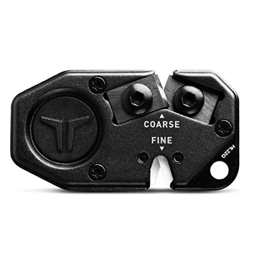 True Mycro Knife Sharpener, Compact, Keychain Knife Sharpening Tool With Ceramic And Carbide Slots For Sharpening Pocket Knives, Fixed Blade Knives, And More #TOP1