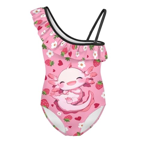 Image of Girls One Piece Swimsuits Size 3-14 Trendy Ruffle Bathing Suit Casual Hawaiian Summer Beach Swimwear