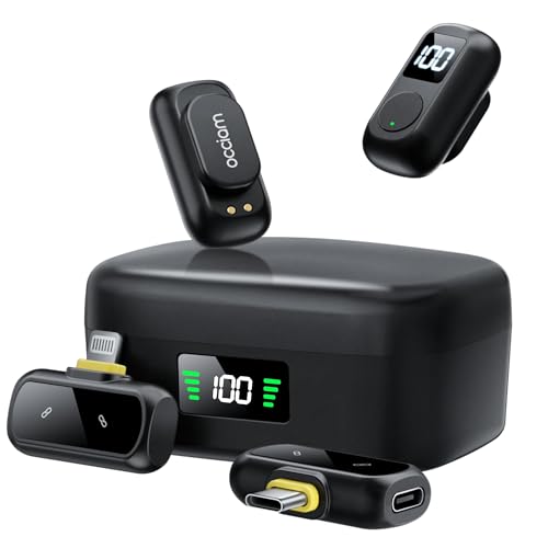 Occiame Mini Lavalier Microphone with Charging Case