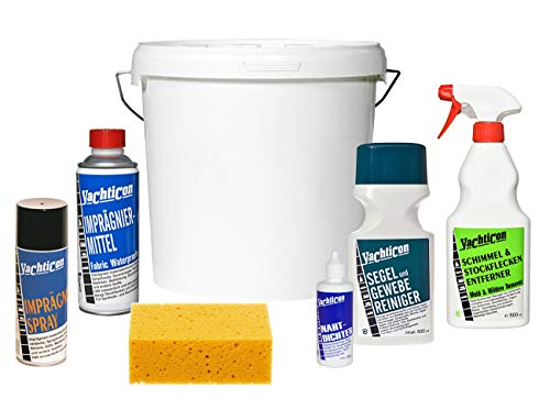 Kit de nettoyage pour tissu Yachticon Sail Awning pour redonner vie à vos voiles ternies par le sel
