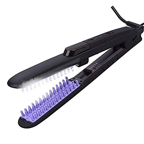 Steam Fast Hair Straightener Brush Spray Flat Iron Straightening Comb Hairbrush 2 In 1 Ceramic Hair Curler Roller Curls Straight
