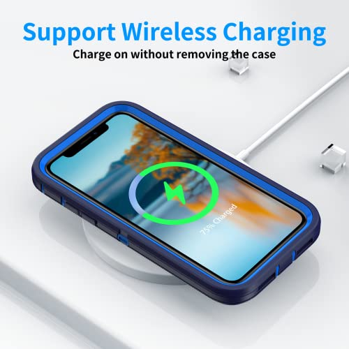 For Iphone 11 Case With 2 Screen Protector, Drop Protection Full Body Rugged Heavy Duty Case, Shockproof/Drop/Dust Proof 3-Layer Protective Durable Cover For Apple Iphone 11 (Admiral Blue) #TOP3