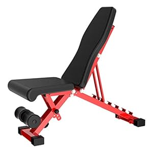 Verstelbare Sit Up Bench, Folding multifunctionele Exercise Training Weight Bench, Steel Incline Bank van de Training PU Pad, zwart en rood