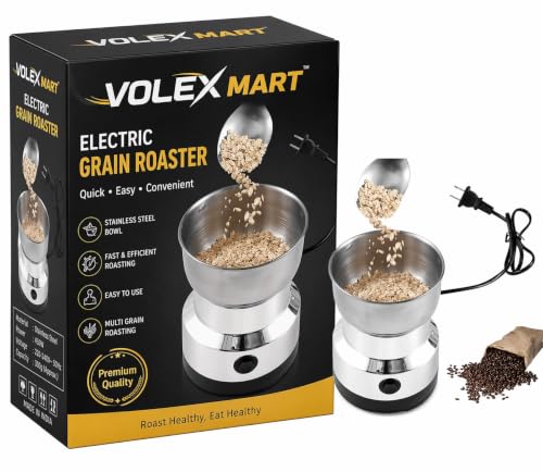 Image of volexmart Nima Electric Coffee Grinder & Spice Grinder 150W | Stainless Steel Dry Masala Grinder | Multipurpose Mini Grinder for Coffee Beans, Nuts, Seeds & Spices | Compact Kitchen Appliance