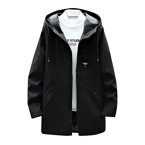 Gabardina para hombre contra el viento frío con ajuste estrecho elegante
