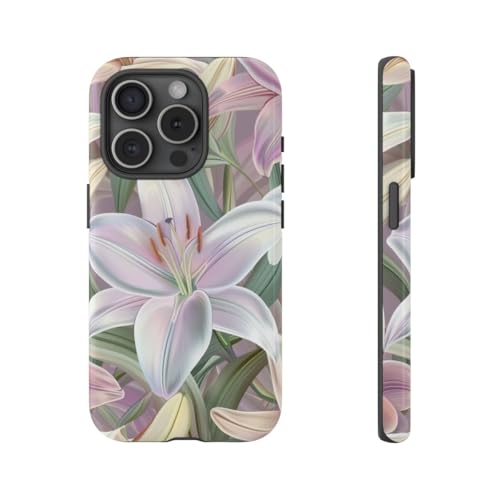 Coque iPhone 15 Pro lys de Pâques pour un style printanier chic