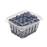 Katgely Vented Pint Plastic Berry Containers for Grape Tomatoes & Blueberries (Pack of 50)