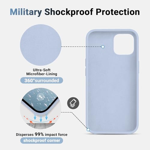 Image of DIZORO Silicone Back Case for iPhone 14 Pro, Soft-Touch Phone Microfiber Silicone Back Cover for iPhone 14 Pro - Sierra