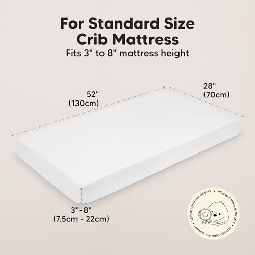 Image of KeaBabies 2-Pack Baby Crib Sheets for Boys, Girls, 52x28 Fitted (Rose) | Viscose Derived from Bamboo, Toddler Bed Sheets Neutral, Fitted Crib Mattress Sheet for Standard Baby Bedding, Soft, Cozy