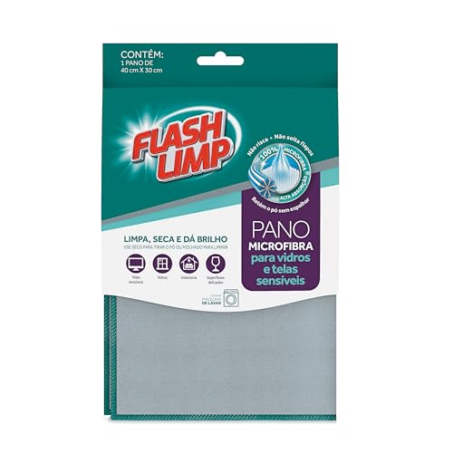 Flash Limp - Pano Microfibra Para Vidros e Telas Sensíveis 40 CM - FLP6699