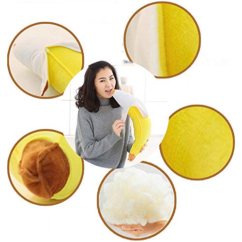 Hostk Soft Peeled Banana Plush Stuffed 19.6” 50Cm Cute Novelty Pillow Bolster Cushion Doll Birthday Gift #TOP3
