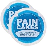 PAINCAKES Reusable, Sticks to Body Round Cold Pack, 2 Count, 5' Large, Blue, Stickable Ice Pack for Targeted Cold Therapy, Perfect for Injuries, and Small Areas, Latex-Free Cold Compress