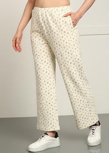 Image of Alan Jones Clothing Women's Straight Fit Mid Rise Solid Stretch Waffle Straight Pants