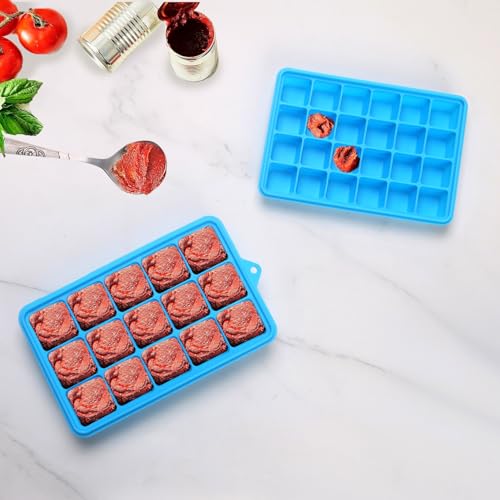 Molde Congelador Silicona 1 y 2 Cucharadas 2 Pzas Azul miniatura 2