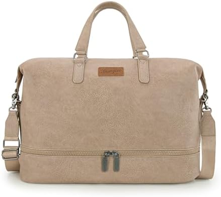 Wrangler Travel Duffel Bag Carry On Overnight Bag with Shoe Compa...