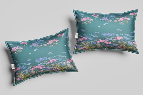 Image of RD TREND 210 TC Premium Glace Cotton Assorted King Size Printed Floral Design Pillow Cover -18 inchX28 inch Inches,(Pack of 2) of Any 4 Pieces Color Multi-213
