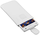 mumbi ECHT Ledertasche Sony Xperia Z5 Compact Tasche Leder Etui weiss (Lasche mit Rückzugfunktion Ausziehhilfe) - 3
