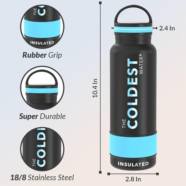 Insulated Water Bottle 断熱ウォーターボトル Amazon.co.jp: 最も冷たい断熱ウォーターボトル ハンドル蓋付き | 漏れ