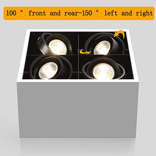 Plafón de techo moderno blanco de 4 luces GU10 para eliminar zonas oscuras 5