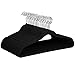Yaheetech Anti-Slip Velvet Hangers, 300-Pack, Black, 45 x 24 x 0.5 cm